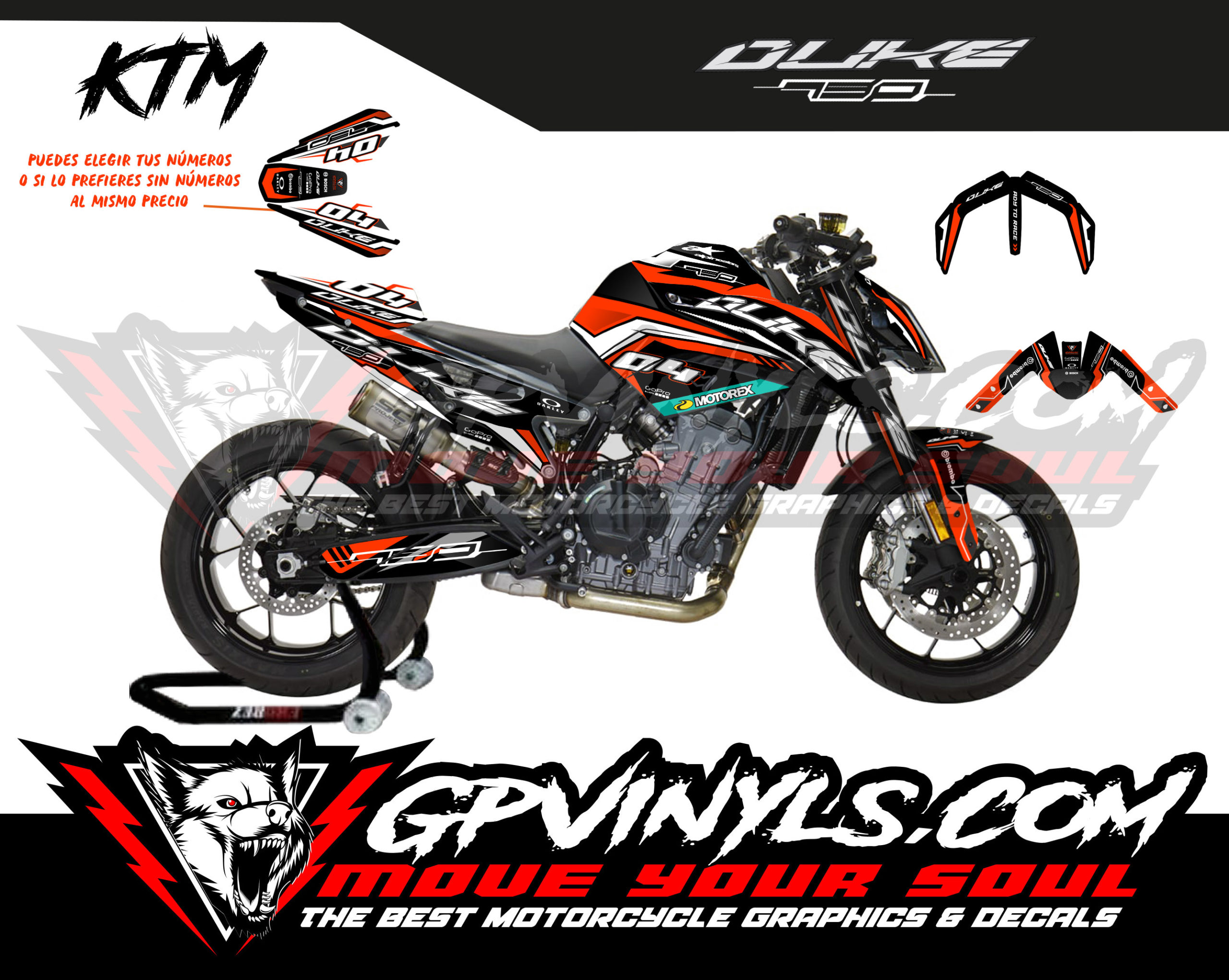 ADHESIVOS DUKE 790 RACE